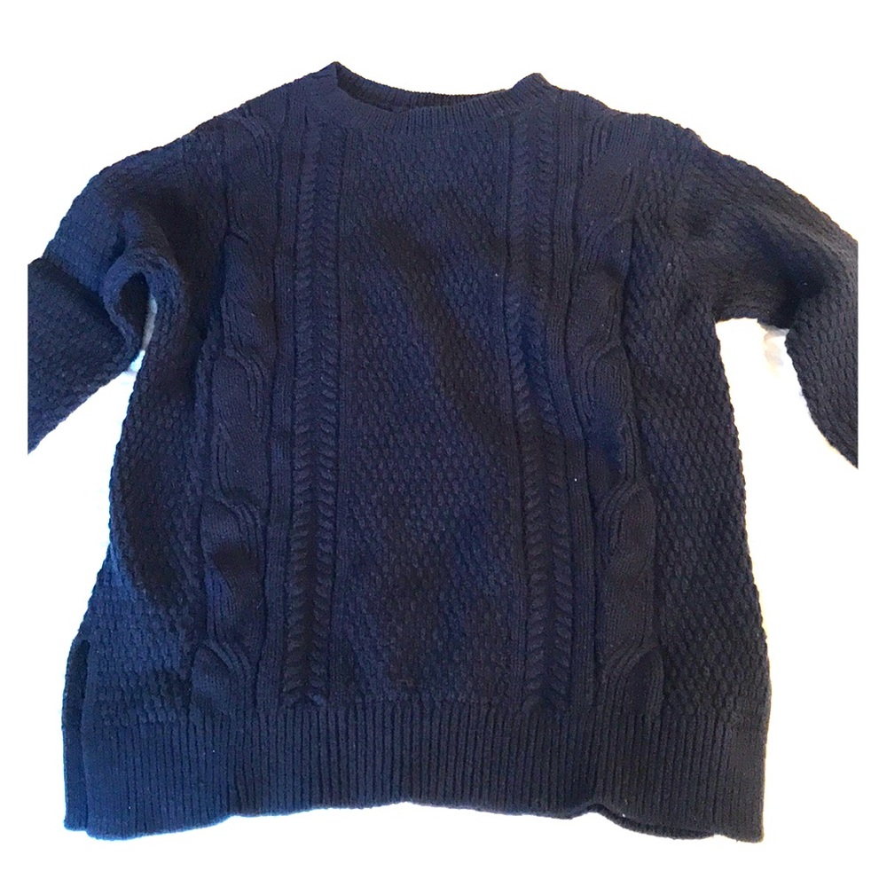 Gap navy wool fisherman knitted sweater